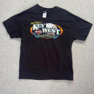 Harley Davidson Key West Poker Run T Shirt Mens Size L Y2K Miami
